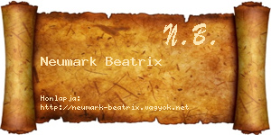 Neumark Beatrix névjegykártya